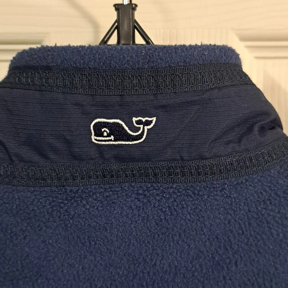 Vineyard Vines zip up fleece vest - blue - med